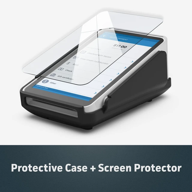 Alt view image 3 of 6 - Protective Case and Screen Protector for Square Terminal Card Reader - Rubberized Hard Casing with Non-Slip Base and Tempered Glass (Products)