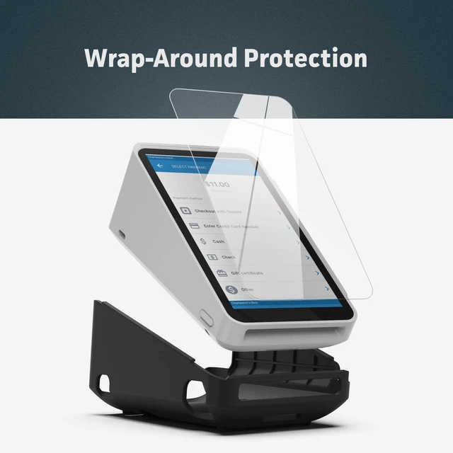 Alt view image 6 of 6 - Protective Case and Screen Protector for Square Terminal Card Reader - Rubberized Hard Casing with Non-Slip Base and Tempered Glass (Products)