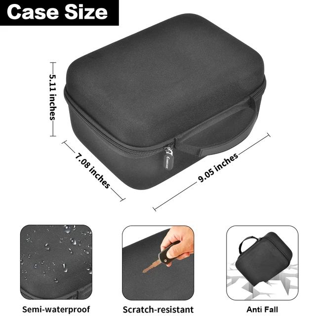 Alt view image 5 of 7 - Hard Carrying Case for Square Terminal Credit Card Reader | Mesh Pocket, Holder for Terminal Charger and Over 5 Receipt, Scratch-Resistant Dustproof,Bag Only, Black+Orange Zipper