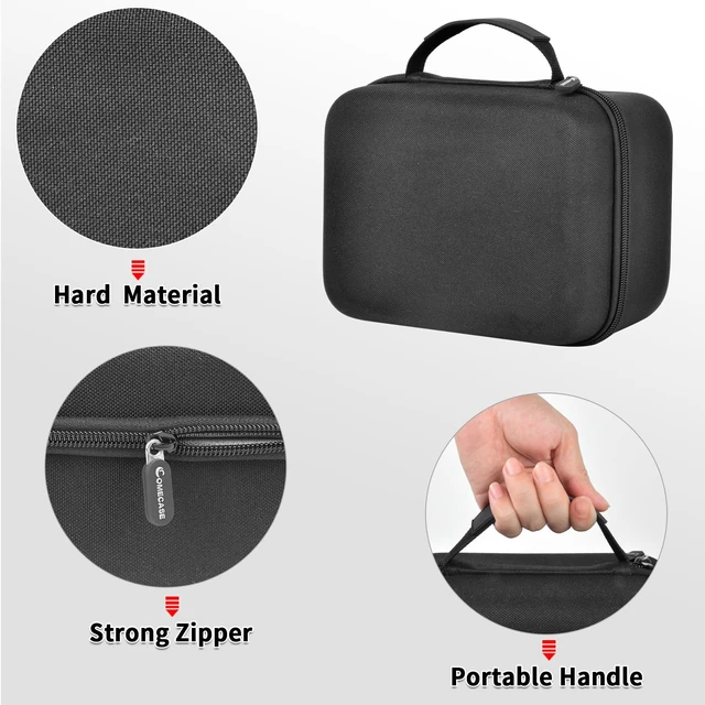 Alt view image 4 of 7 - Hard Carrying Case for Square Terminal Credit Card Reader | Mesh Pocket, Holder for Terminal Charger and Over 5 Receipt, Scratch-Resistant Dustproof,Bag Only, Black+Orange Zipper