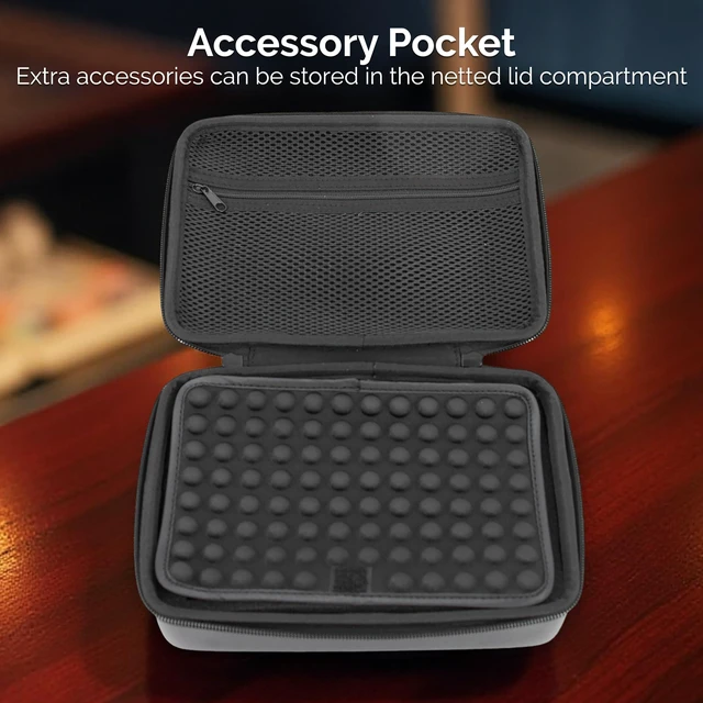 Alt view image 7 of 7 - Travel Case Compatible With Square Handheld Credit Card Machine Point of Sale Card Reader, Impact Resistant Exterior With Padded Foam Screen Protection and Storage For Accessories