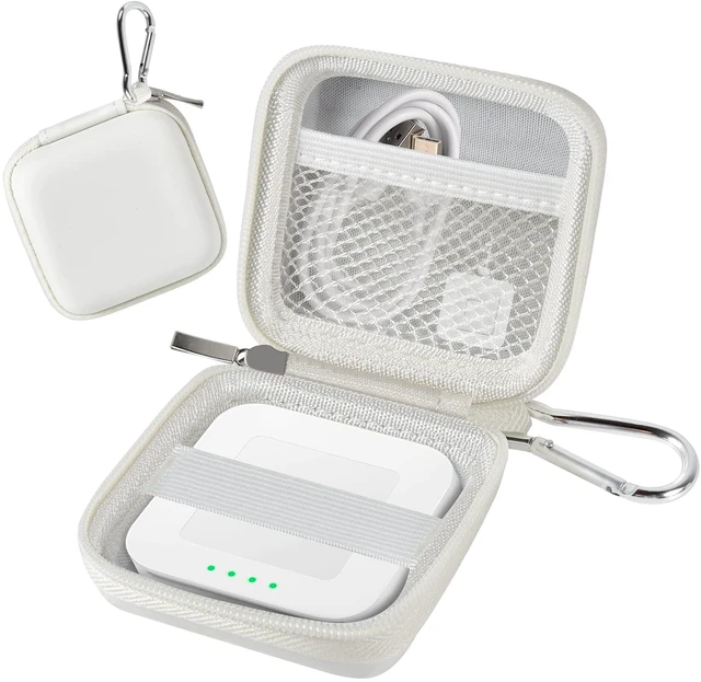 Main image of Hard Case for Square Reader for Contactless and Chip (2nd Gen) | Hard EVA Protects from Drops and Pressure; Mesh Pocket Organizes USB Cable, Carabiner Clips to Work Bags, White, Case Only