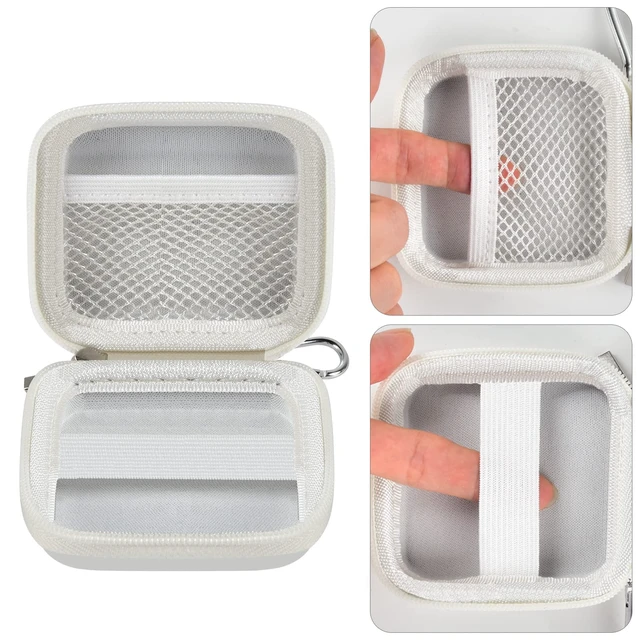 Alt view image 4 of 7 - Hard Case for Square Reader for Contactless and Chip (2nd Gen) | Hard EVA Protects from Drops and Pressure; Mesh Pocket Organizes USB Cable, Carabiner Clips to Work Bags, White, Case Only