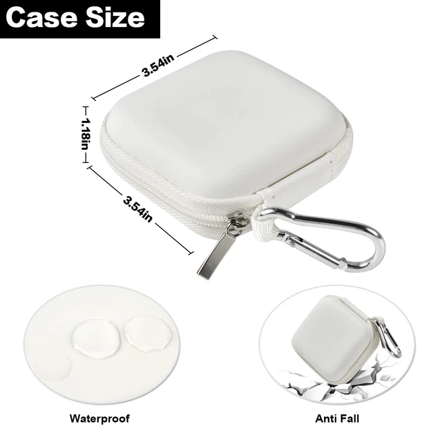 Alt view image 5 of 7 - Hard Case for Square Reader for Contactless and Chip (2nd Gen) | Hard EVA Protects from Drops and Pressure; Mesh Pocket Organizes USB Cable, Carabiner Clips to Work Bags, White, Case Only