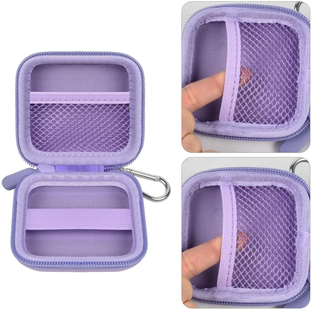 Alt view image 4 of 7 - Hard Case for Square Reader for Contactless and Chip (2nd Gen) | Hard EVA Protects from Drops and Pressure; Mesh Pocket Organizes USB Cable, Carabiner Clips to Work Bags, Purple, Case Only