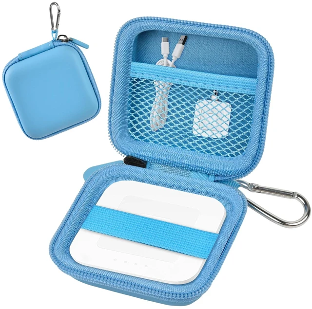Main image of Hard Case for Square Reader for Contactless and Chip (2nd Gen) | Hard EVA Protects from Drops and Pressure; Mesh Pocket Organizes USB Cable, Carabiner Clips to Work Bags, Blue, Case Only