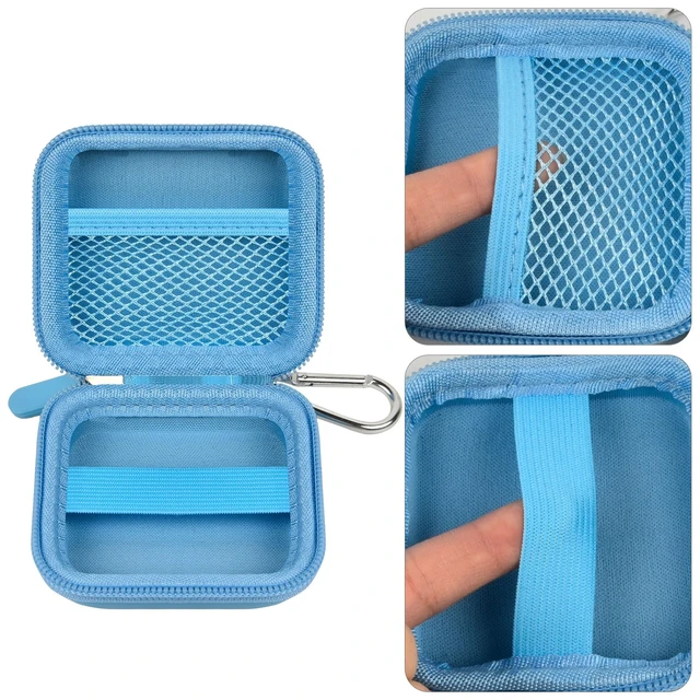 Alt view image 4 of 7 - Hard Case for Square Reader for Contactless and Chip (2nd Gen) | Hard EVA Protects from Drops and Pressure; Mesh Pocket Organizes USB Cable, Carabiner Clips to Work Bags, Blue, Case Only