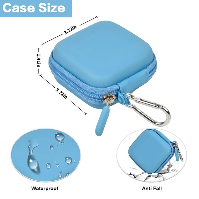 Alt view image 5 of 7 - Hard Case for Square Reader for Contactless and Chip (2nd Gen) | Hard EVA Protects from Drops and Pressure; Mesh Pocket Organizes USB Cable, Carabiner Clips to Work Bags, Blue, Case Only