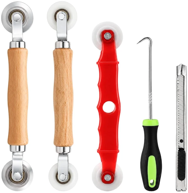 Main image of Screen Repair & Window Screen Replacement Kit,Screen Door Repair Kit with Spline Roller & Removal Hook, Screen Cutter, 5 Tools for Screen Door Repair, Windows, Patio
