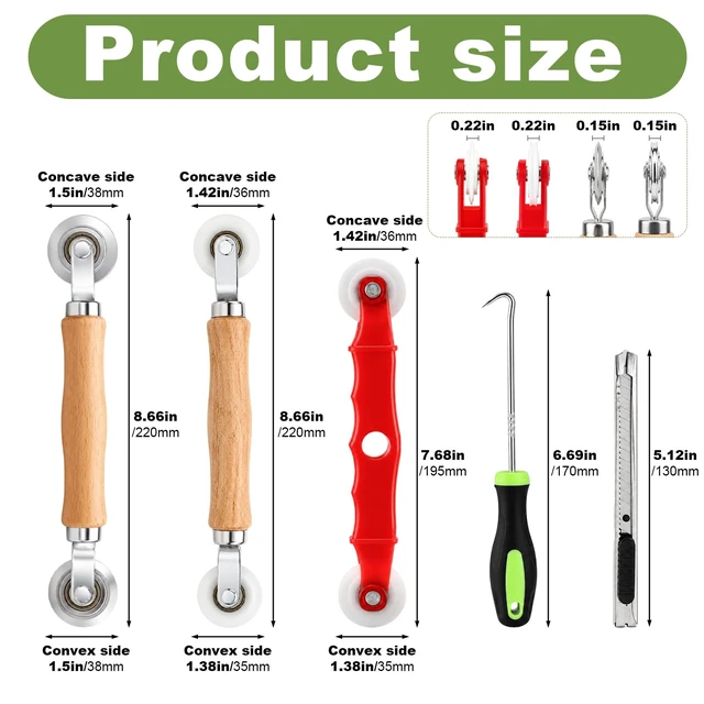 Alt view image 3 of 7 - Screen Repair & Window Screen Replacement Kit,Screen Door Repair Kit with Spline Roller & Removal Hook, Screen Cutter, 5 Tools for Screen Door Repair, Windows, Patio
