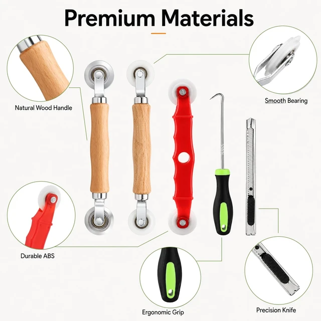 Alt view image 6 of 7 - Screen Repair & Window Screen Replacement Kit,Screen Door Repair Kit with Spline Roller & Removal Hook, Screen Cutter, 5 Tools for Screen Door Repair, Windows, Patio