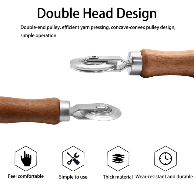 Alt view image 5 of 7 - 3Pcs Screen Rolling Tool Kit for Installing Door Mesh Screen Window | Screen Spline Roller Tool with Wooden Handle and Steel Bearing Wheels, Durable and Easy to Use