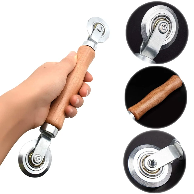 Alt view image 6 of 7 - 3Pcs Screen Rolling Tool Kit for Installing Door Mesh Screen Window | Screen Spline Roller Tool with Wooden Handle and Steel Bearing Wheels, Durable and Easy to Use