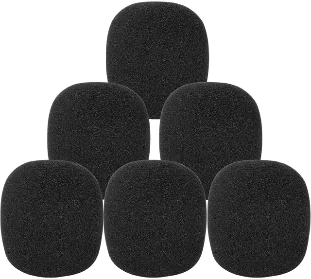 Main image of Windscreen for SM57, 6Pack Microphone Pop Filter Compatible with Shure SM57, Mic Foam Replacement Cover for Shure SM57, for Noise Reduction By ChromLives, Black
