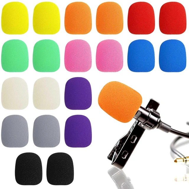 Main image of 20 Pack Mini Headset Mic Foam Covers,Small Microphone Windscreens Headset for Noise Reducing Foam Protection Studio Recording Accessories Lapel and Lavalier Microphones