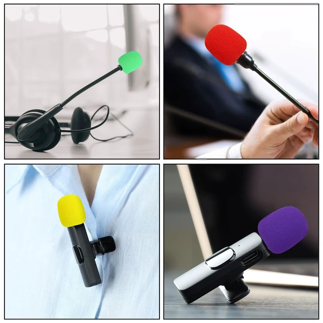 Alt view image 6 of 7 - 20 Pack Mini Headset Mic Foam Covers,Small Microphone Windscreens Headset for Noise Reducing Foam Protection Studio Recording Accessories Lapel and Lavalier Microphones