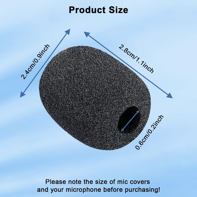 Alt view image 3 of 7 - Headset Mic Cover Replacement Microphone Windscreen for Headphones(10 Pack)