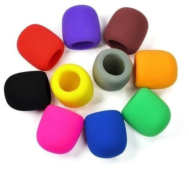 Main image of 10 Pack Colors Handheld Stage Microphone Windscreen Foam Mic Cover Karaoke DJ