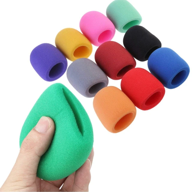 Alt view image 2 of 7 - 10 Pack Colors Handheld Stage Microphone Windscreen Foam Mic Cover Karaoke DJ