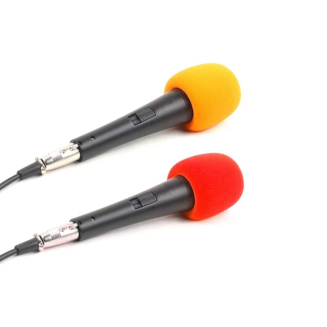 Alt view image 5 of 7 - 10 Pack Colors Handheld Stage Microphone Windscreen Foam Mic Cover Karaoke DJ