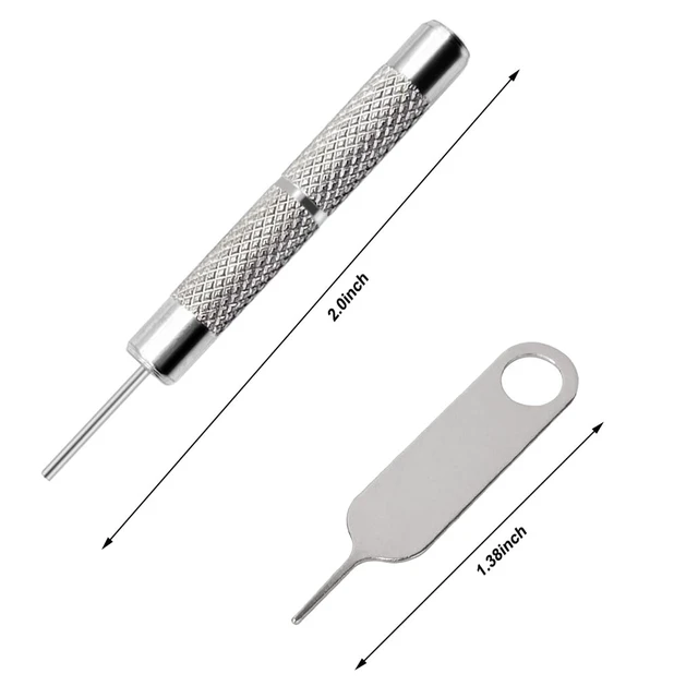 Alt view image 2 of 7 - 4 Pcs SIM Card Removal Openning Tool Tray Eject Pins Needle Opener Ejector Compatible with All iPhone Apple iPad HTC Samsung Galaxy Cell Phone Smartphone Watchchain Link Remover (Style C)