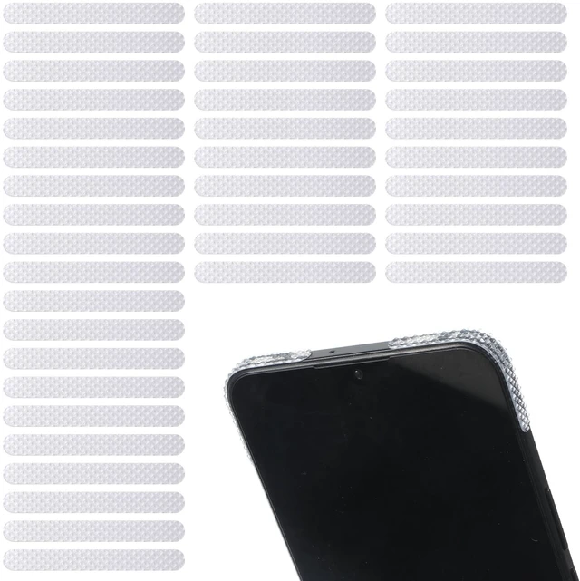 Main image of 40 Pcs Phone Grip Tape, Non Slip Side Sticker | Adhesive Cell Phone Grip Tape, Bumper Frame Stickers for Phone Case Smartphone Tablet Frame