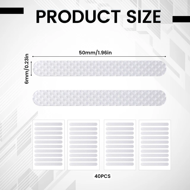Alt view image 2 of 7 - 40 Pcs Phone Grip Tape, Non Slip Side Sticker | Adhesive Cell Phone Grip Tape, Bumper Frame Stickers for Phone Case Smartphone Tablet Frame