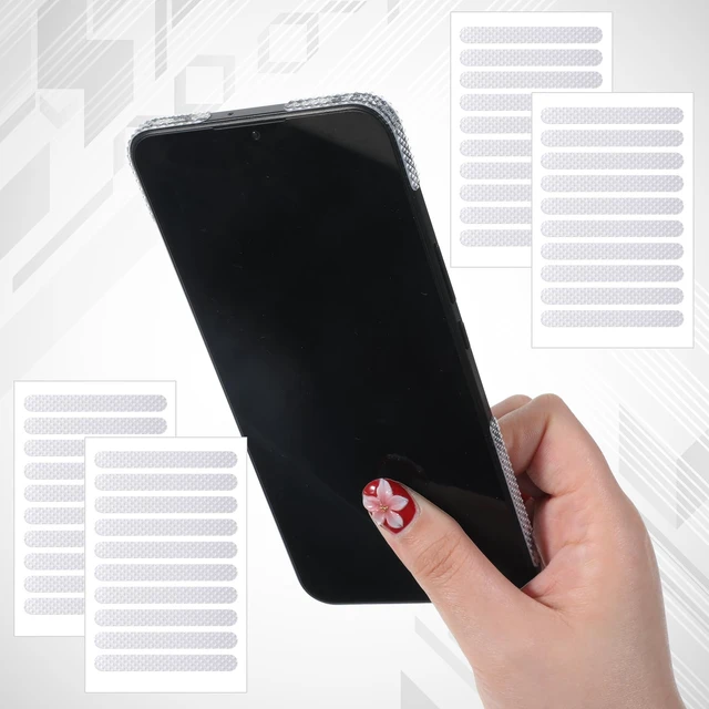Alt view image 4 of 7 - 40 Pcs Phone Grip Tape, Non Slip Side Sticker | Adhesive Cell Phone Grip Tape, Bumper Frame Stickers for Phone Case Smartphone Tablet Frame