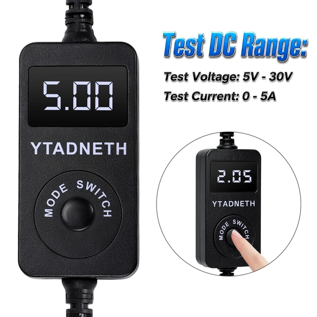 Alt view image 2 of 6 - USBA Voltage Current Tester Meter, DC 530V 05A Digital Multimeter | LED Digital Display