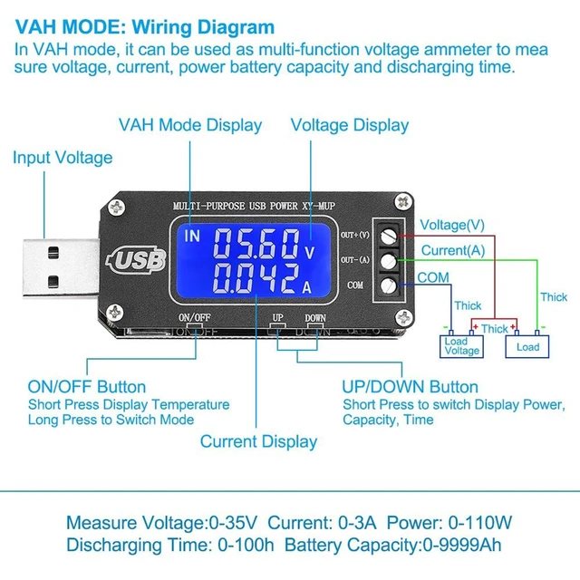 Alt view image 3 of 7 - DC-DC CNC USB Power Regulator, Digital Voltmeter | 3.5-12V to 1-24V adjustable, for technical experiments and multimeter-style voltage, current, capacity testing