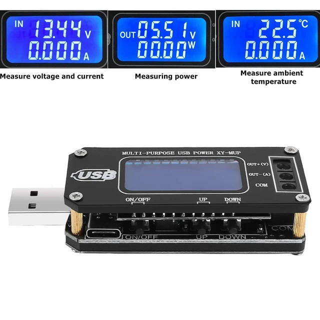 Alt view image 5 of 7 - DC-DC CNC USB Power Regulator, Digital Voltmeter | 3.5-12V to 1-24V adjustable, for technical experiments and multimeter-style voltage, current, capacity testing