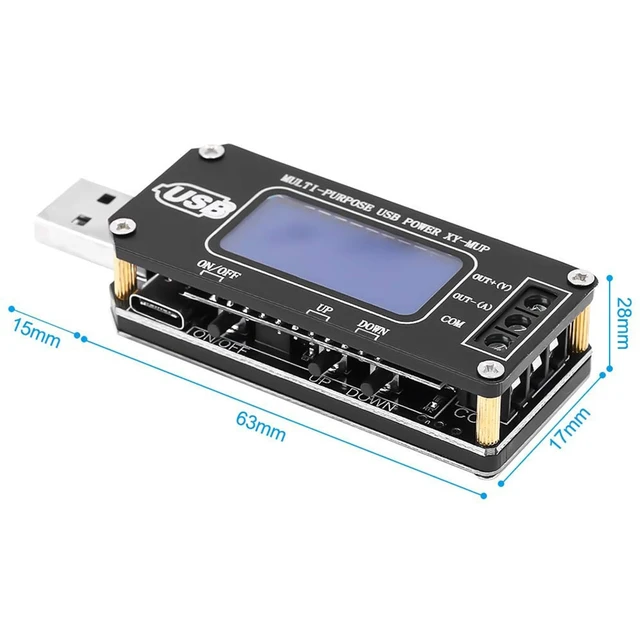 Alt view image 7 of 7 - DC-DC CNC USB Power Regulator, Digital Voltmeter | 3.5-12V to 1-24V adjustable, for technical experiments and multimeter-style voltage, current, capacity testing