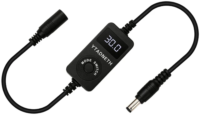 Main image of DC Voltage Tester, 5-30V 0-5A Measurement Voltage Current, White LED Display, Battery Charger Monitor, 3 Modes Voltage Current Display Off