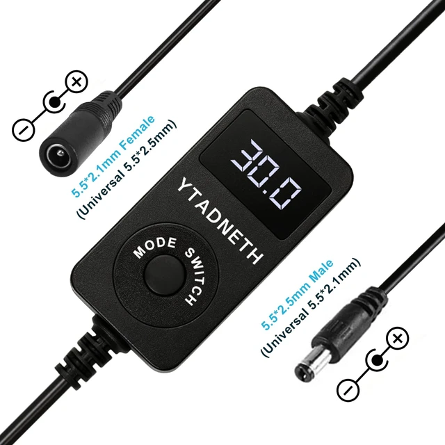 Alt view image 5 of 7 - DC Voltage Tester, 5-30V 0-5A Measurement Voltage Current, White LED Display, Battery Charger Monitor, 3 Modes Voltage Current Display Off