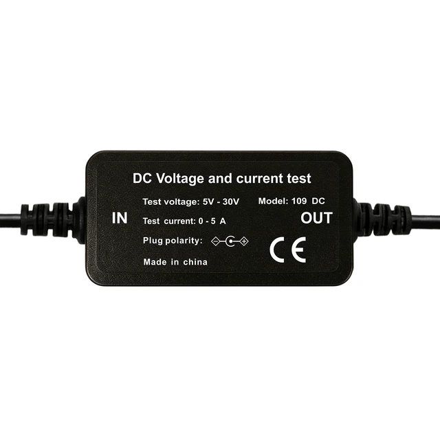 Alt view image 6 of 7 - DC Voltage Tester, 5-30V 0-5A Measurement Voltage Current, White LED Display, Battery Charger Monitor, 3 Modes Voltage Current Display Off