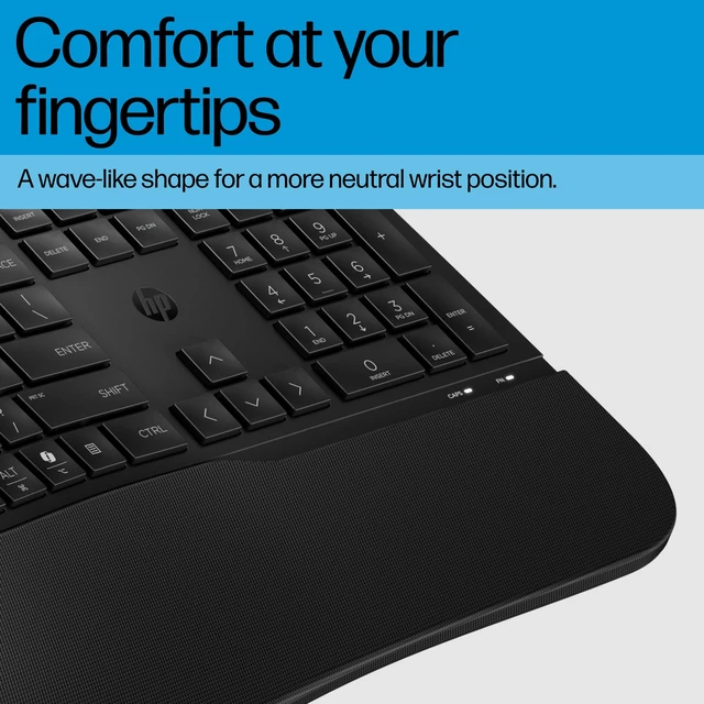 Alt view image 3 of 7 - 480 Comfort Wired Keyboard - Plug & Play Keyboard, Connect to PC or Laptop with USB-A Cable - Windows, MacOS, & ChromeOS Compatible - 3 Adjustable Angles & 23 Programmable Keys Responsibly Made