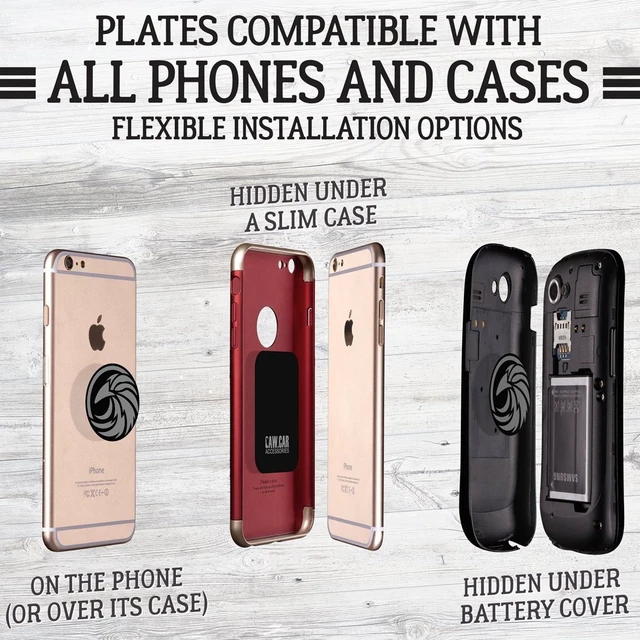 Alt view image 5 of 7 - The Richest Replacement Pack for Any Magnetic Car Mount - PopSocket Compatible Metal Phone Plates (Discs) and 3M Adhesive Stickers in Unique Adhesives Life Extending Packaging