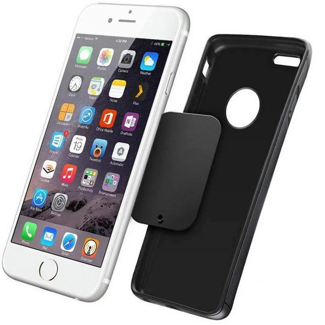 Alt view image 3 of 7 - Universal Metal Plates with 3M Adhesive for Magnetic Car Mounts | Use for Cell Phone, Tablet Holder, Cradle-Less and Air Vent Mount, 6 Rectangular, 6 Round, Black (Not a Magnet)