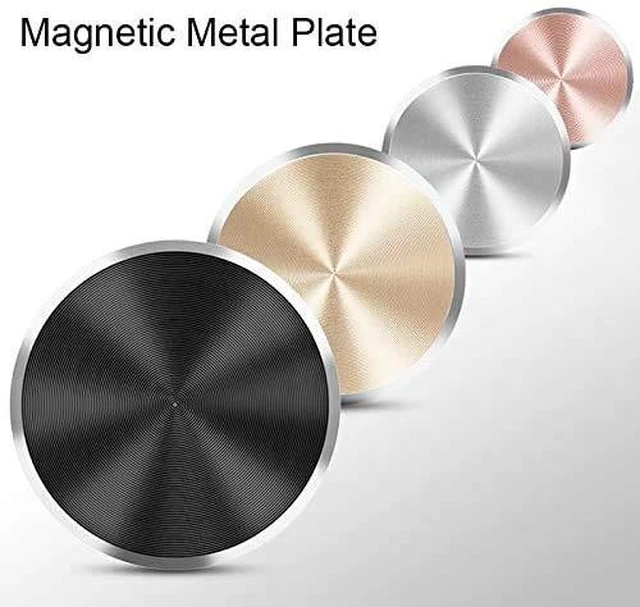 Alt view image 5 of 5 - Cell Phone Metal Plates 4 Pack. Gold Replacement Set for Magnetic Car Mount & Phone Holder. Strong Adhesive Iron Plates for iPhone, Samsung & More