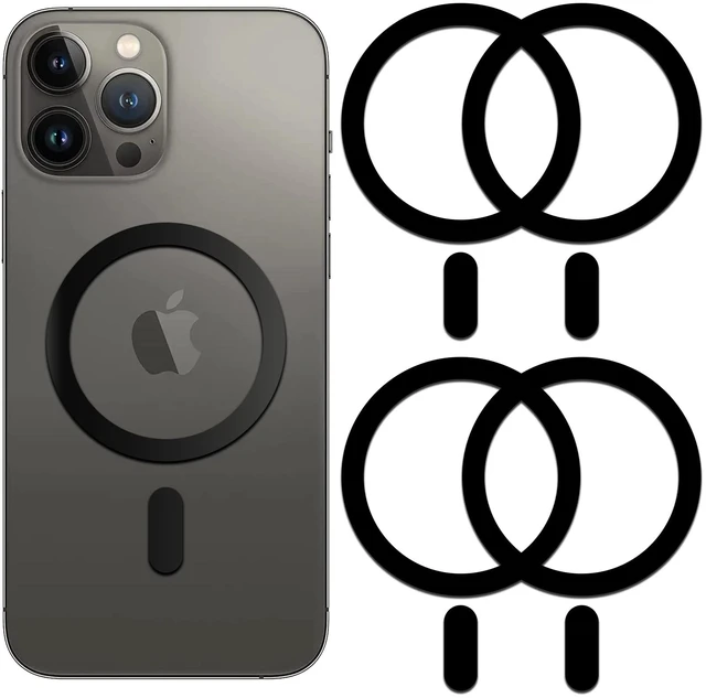 Main image of Metal Ring Compatible with MagSafe Sticker Designed for iPhone 12~18, Circle Magnetic Magnet Adapter Rings for Phone Case (Black)