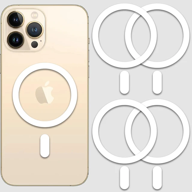 Main image of Metal Ring Compatible with MagSafe Sticker Designed for iPhone 12~18, Circle Magnetic Magnet Adapter Rings for Phone Case (White)