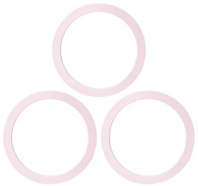 Main image of for MagSafe Sticker,4 PCS,Ultra-Thin(0.4mm) Metal Ring for Kindle/Pop Socket Magnetic Wallet Grip Wireless Charger Case Car Mount,Compatible with iPhone 17/16/15/14,Galaxy S24/S23/S22 (Pink 3PCS)