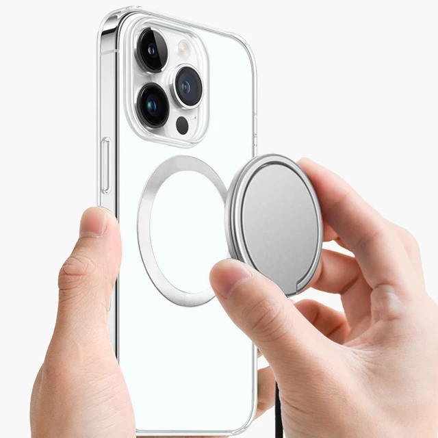 Alt view image 3 of 6 - Universal Metal Ring Sticker, 3Pcs, Silver | Compatible with iPhone/Samsung/Android Cellphones, Magnetic Phone Charger/Mount/Holder Conversion