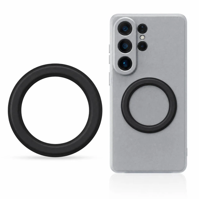 Main image of 3X Stronger Magnetic Sticker for Phone Case, Built-in Magnet (1, Black) | 3000GS MagSafe Conversion Adapter for Gym /Refrigerators, Phone Mount for Hands-free Viewing, Workouts, Recipes and Videos