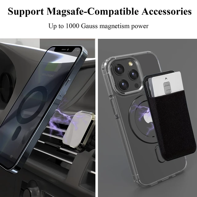 Alt view image 3 of 7 - Universal MagSafe Ring, 2 PCS Magnet Sticker Magnetic Adapter Ring | Compatible with Magsafe Accessories & Wireless Charging for iPhone 18/17/16/15/14/13/12 Pro Max Air, Galaxy S26/S25, Black