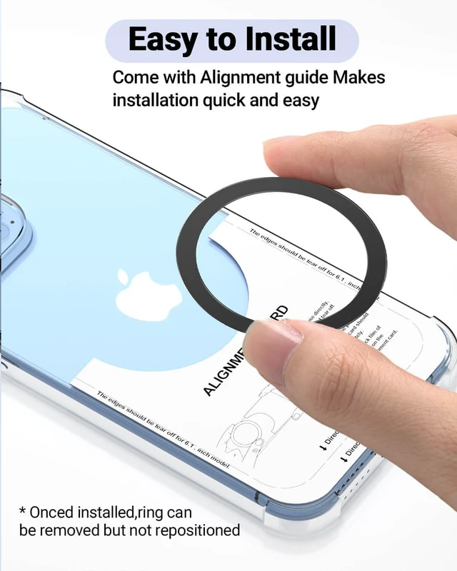 Alt view image 3 of 7 - for Magsafe Ring - 10 PCS, Ultra-Thin(0.4mm) Magsafe Sticker, Compatible with iPhone 17/Air/16/15/14/13/12 Series, Samsung Galaxy, Google Pixel Series Black