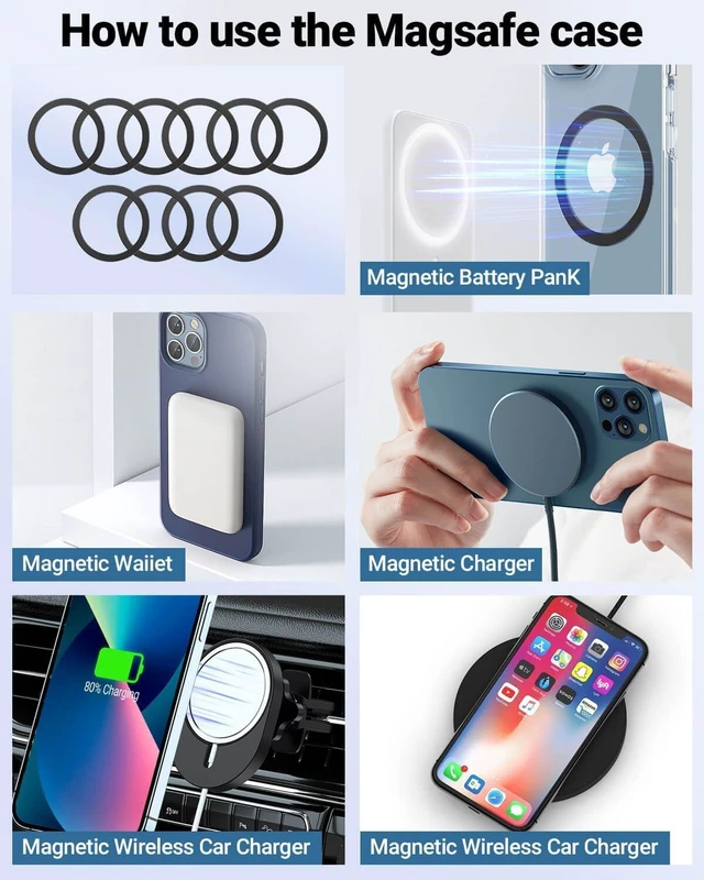 Alt view image 2 of 7 - for Magsafe Ring - 10 PCS, Ultra-Thin(0.4mm) Magsafe Sticker, Compatible with iPhone 17/Air/16/15/14/13/12 Series, Samsung Galaxy, Google Pixel Series Black