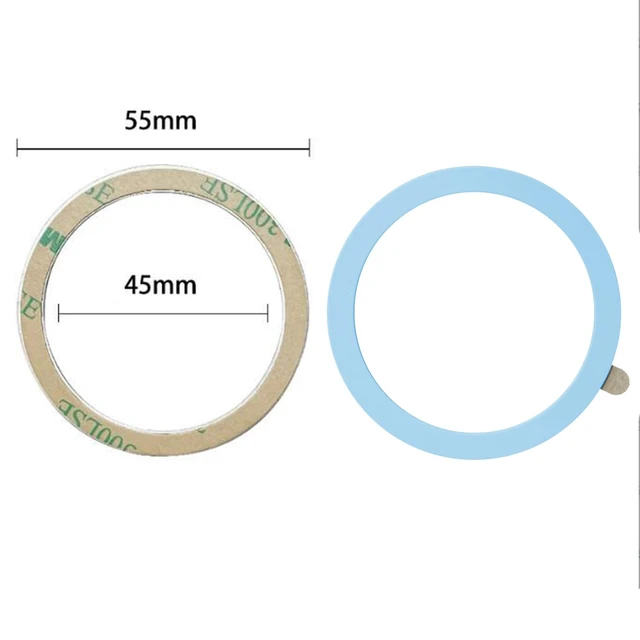 Alt view image 2 of 6 - Universal Metal Ring Sticker, 3Pcs, Blue | Compatible with iPhone/Samsung/Android Cellphones, Magnetic Phone Charger/Mount/Holder Conversion
