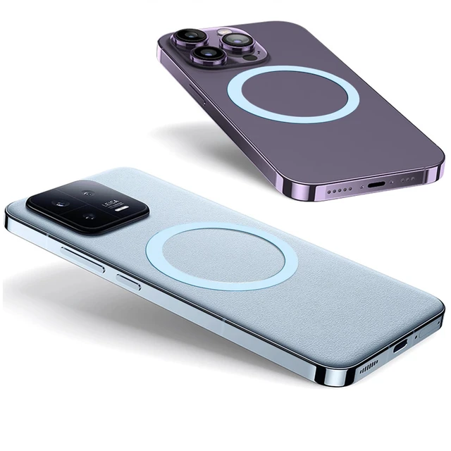 Alt view image 5 of 6 - Universal Metal Ring Sticker, 3Pcs, Blue | Compatible with iPhone/Samsung/Android Cellphones, Magnetic Phone Charger/Mount/Holder Conversion