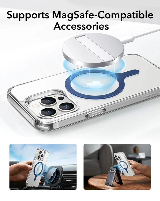 Alt view image 3 of 7 - for MagSafe Sticker, MagSafe Ring for iPhone 18 Pro Max/17-12 | 2 Pack Metal Ring, Universal Magsafe Wireless Charger Conversion Kit for Samsung, Magsafe Accessories, Dark Blue